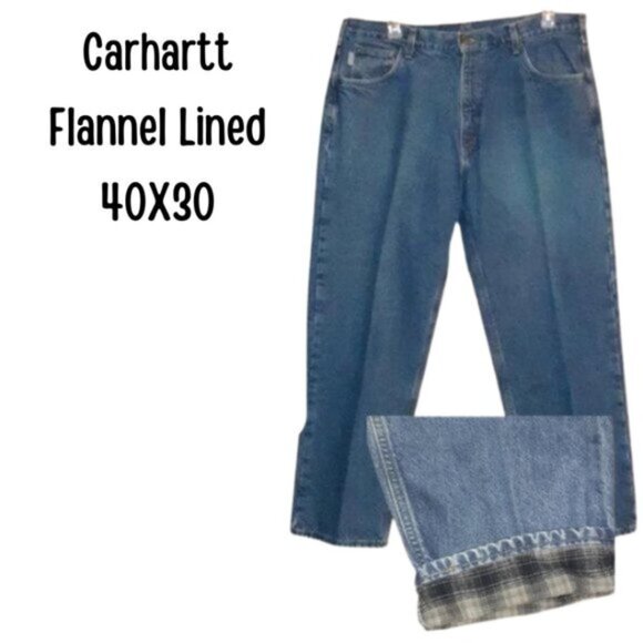 Carhartt Other - Carhartt Flannel Lined - Relaxed Fit Jeans 40X30